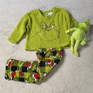 Dr. Suess Grinch PJ's Kids size 6 Fleece  Plus  Plush